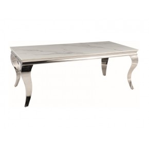 Стол журнальный SIGNAL PRINCE A CERAMIC белый Calacatta/хром 120/60